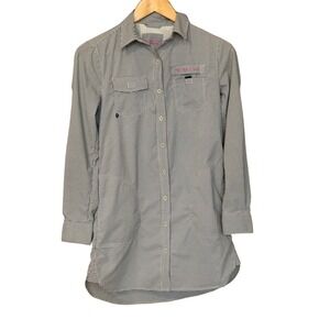 Vineyard Vines Performance Gingham Shirt Dress Navy Blue White Size 0